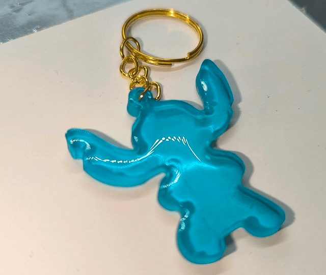 Porte clés Stitch bleu turquoise 