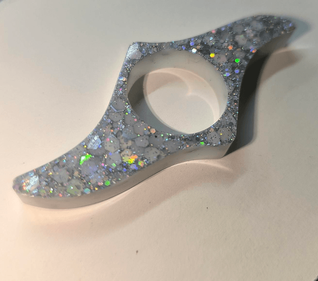 Bague de lecture argenté holographique 