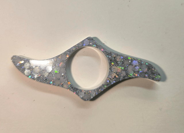Bague de lecture argenté holographique 