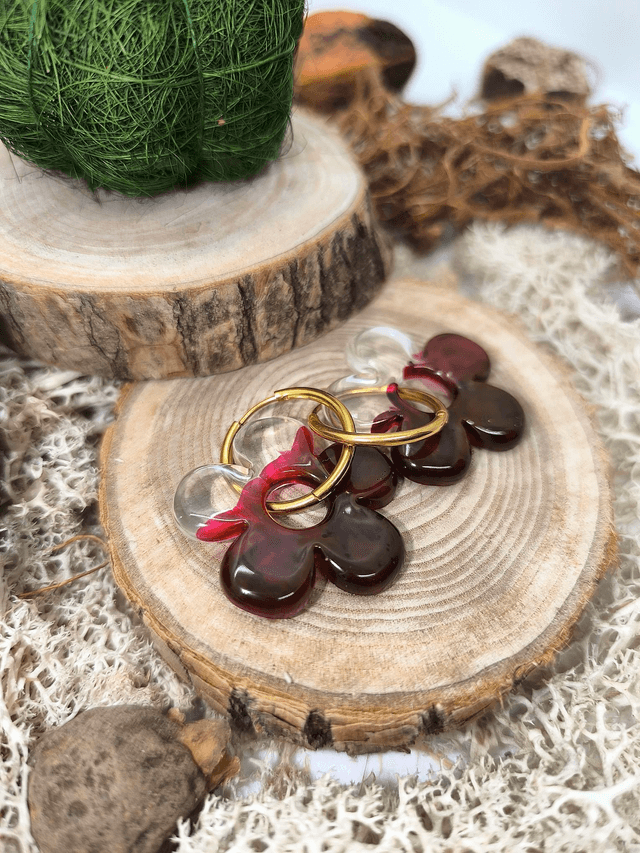 Pampilles interchangeables BORA bordeaux transparent 