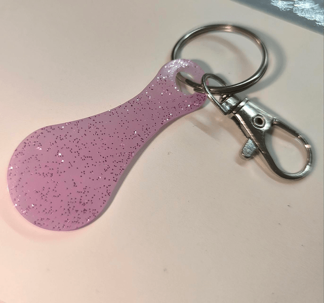 Jeton de caddie rose pailletté 