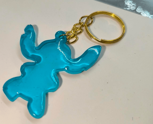 Porte clés Stitch bleu turquoise 