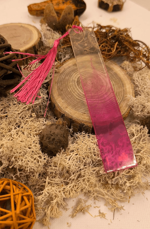 Marque page rose fuschia fumé 
