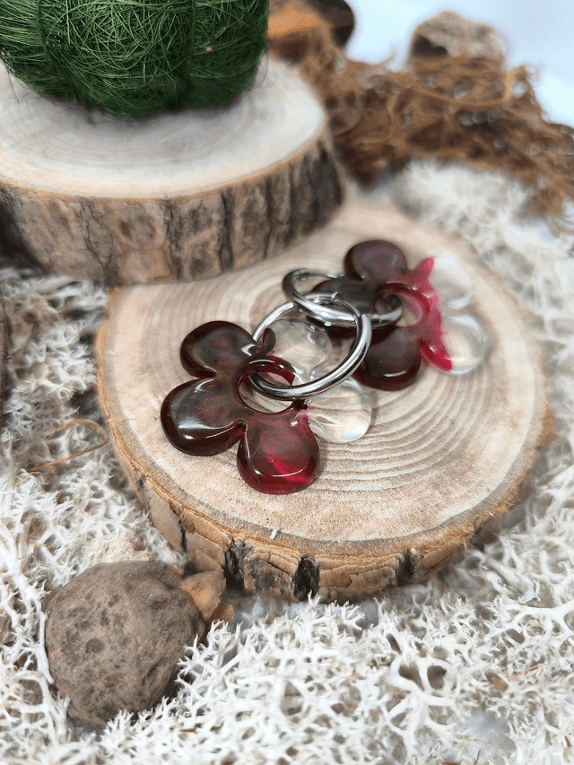 Pampilles interchangeables BORA bordeaux transparent 