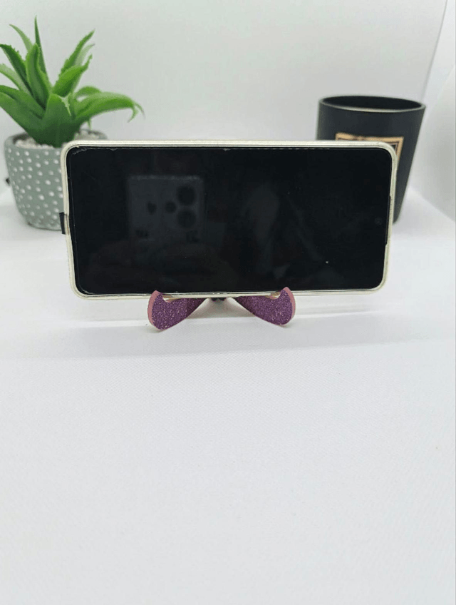 Porte téléphone transportable rose paillettes 
