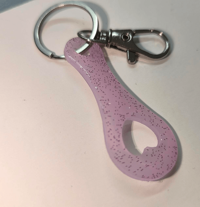 Jeton de caddie rose pailletté 